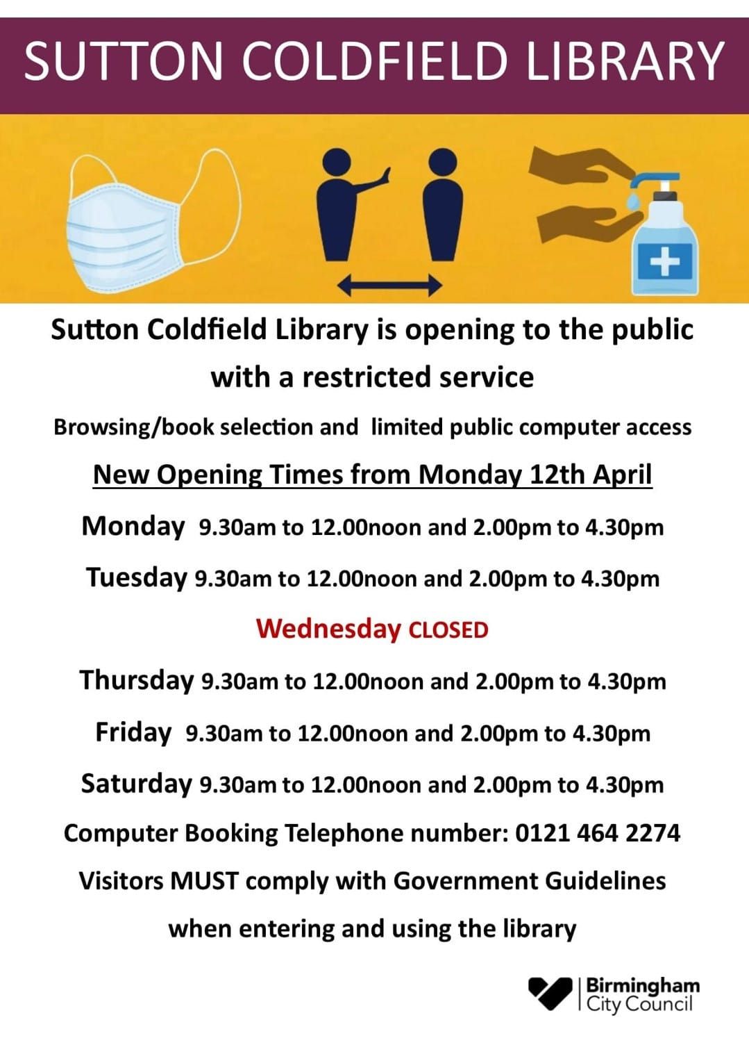 Sutton Coldfield Library Revised Opening